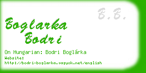 boglarka bodri business card