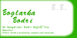 boglarka bodri business card